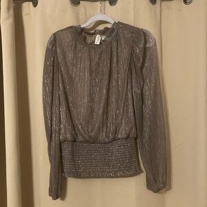 Joie Metallic Brown Blouse